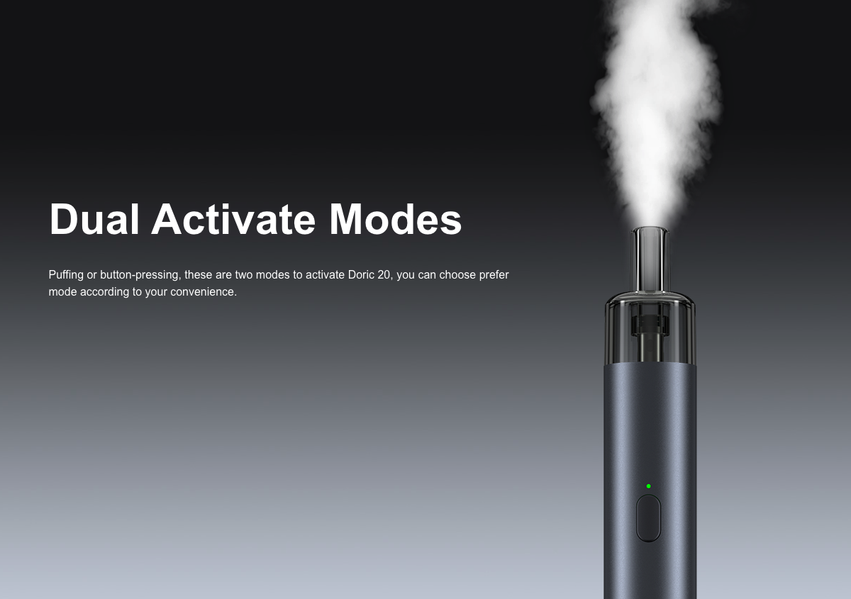 VooPoo Doric 20 Pod Vape Kit Dual Activate Mode