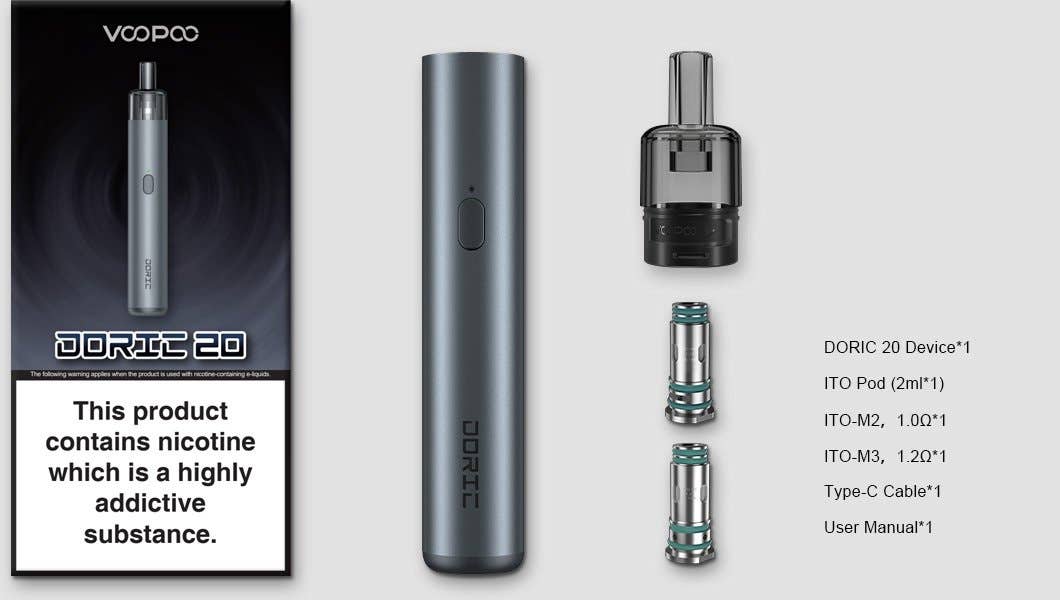 VooPoo Doric 20 Pod Vape Kit Package